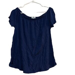 Old Navy Blue Off Shoulder Top